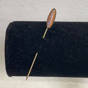 Antique 12K dragon’s breath glass stick pin